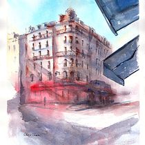 My project for course: Architectural Sketching with Watercolor and Ink. Sketching, Drawing, Watercolor Painting, Architectural Illustration, Sketchbook & Ink Illustration project by Olena Terzi - 11.25.2022