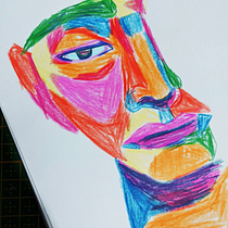 Meu projeto do curso: Desenho expressivo da figura humana: explore formas e cores. Fine Arts, Pencil Drawing, Drawing, Portrait Drawing, Realistic Drawing, Figure Drawing, and Gouache Painting project by Santiago Teixeira - 11.29.2022