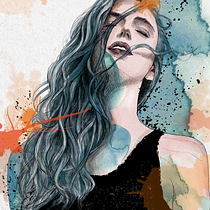 Mi proyecto del curso: Retrato ilustrado con Procreate. Ilustração tradicional, Ilustração vetorial, Ilustração digital, e Desenho de retrato projeto de rramonda - 29.11.2022