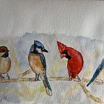 My project for course: Artistic Watercolor Techniques for Illustrating Birds. Traditional illustration, Watercolor Painting, Realistic Drawing, and Naturalistic Illustration project by Bridget Kapala - 11.29.2022