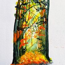 Mein Abschlussprojekt für den Kurs: Verträumte Aquarell-Landschaften: Halte Licht fest. Un projet de Peinture , et Aquarelle de Mechthild Hendricks - 29.11.2022