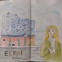 Mi proyecto del curso: Sketching artístico en acuarela: atrévete a expresar tus ideas . Traditional illustration, Sketching, Creativit, Drawing, Watercolor Painting, and Sketchbook project by mayogotico - 11.30.2022