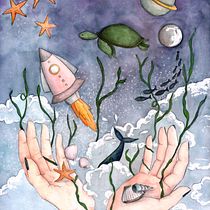 My project for course: Watercolor Techniques for Dreamlike Illustrations. Projekt z dziedziny Trad, c, jna ilustracja,  R, sunek, Malowanie akwarelą, Ilustracja w i dawnicza użytkownika marieke - 30.11.2022