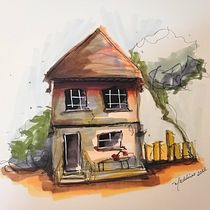 My project for course: Expressive Architectural Sketching with Colored Markers Ein Projekt aus dem Bereich Skizzenentwurf, Zeichnung, Architektonische Illustration, Sketchbook und Illustration mit Tinte von Madeleine T - 29.11.2022