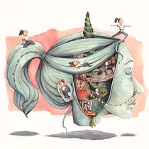 Surreal Illustration final project. Traditional illustration, Fine Arts, Painting, Drawing, and Watercolor Painting project by Mara - 11.30.2022