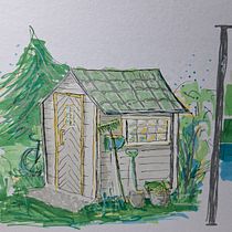 I want to change from naturalistic pencil drawing, to poppy colourfull ;) Ein Projekt aus dem Bereich Skizzenentwurf, Zeichnung, Architektonische Illustration, Sketchbook und Illustration mit Tinte von ingunn_nutte - 01.12.2022