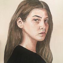 My project for course: Watercolor Portrait from a Photo. Traditional illustration, Watercolor Painting, and Portrait Drawing project by jolyaube - 12.01.2022