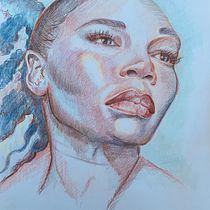 My project for course: Vibrant Portrait Drawing with Colored Pencils. Drawing, Portrait Drawing, Sketchbook, and Colored Pencil Drawing project by patsvandam - 12.01.2022