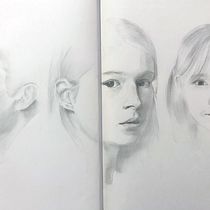 Mon projet du cours : Carnet de portraits : explorez le visage humain. Een project van  Schetsen,  Tekening,  Portrettekening,  Artistieke tekening y Sketchbook van Franck Mangialomini - 01.12.2022