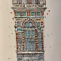 My project for course: Expressive Architectural Sketching with Colored Markers Ein Projekt aus dem Bereich Skizzenentwurf, Zeichnung, Architektonische Illustration, Sketchbook und Illustration mit Tinte von Vladlena M - 29.11.2022
