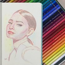 Mi proyecto del curso: Dibujo de retratos llamativos con lápices de colores. Drawing, Portrait Drawing, Sketchbook, and Colored Pencil Drawing project by Arantxa - 11.30.2022