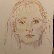 Mi proyecto del curso: Dibujo de retratos llamativos con lápices de colores. Drawing, Portrait Drawing, Sketchbook, and Colored Pencil Drawing project by Desirée Serna - 12.01.2022