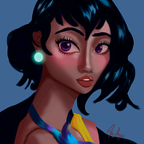 Mi proyecto del curso: Retratos digitales de fantasía con Photoshop. Traditional illustration, Drawing, Digital Illustration, Portrait Drawing, Digital Drawing, and Digital Painting project by Bibiana Peñaranda - 12.01.2022