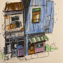 My project for course: Expressive Architectural Sketching with Colored Markers Ein Projekt aus dem Bereich Skizzenentwurf, Zeichnung, Architektonische Illustration, Sketchbook und Illustration mit Tinte von Michele - 02.12.2022