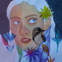 Mi proyecto del curso: Retrato ilustrado en acuarela Ein Projekt aus dem Bereich Traditionelle Illustration, Bildende Künste, Malerei, Zeichnung, Aquarellmalerei, Porträtzeichnung und Artistische Zeichnung von Mayra Mejia Camones - 04.12.2022
