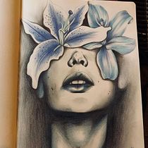 Mi proyecto del curso: Retrato creativo en claroscuro con lápiz. Un projet de Illustration traditionnelle, Dessin au cra, on, Dessin de portrait, Dessin artistique, Dessin aux cra , et ons de couleur de Rebecca Angelina Fernández - 17.11.2022