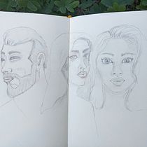My project for course: Portrait Sketchbooking: Explore the Human Face. Sketching, Drawing, Portrait Drawing, Artistic Drawing, and Sketchbook project by Michele Scott James - 12.04.2022