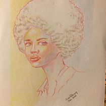 Meu projeto do curso: Desenho de retratos vibrantes com lápis de cor. Drawing, Portrait Drawing, Sketchbook, and Colored Pencil Drawing project by Sissi - 12.04.2022