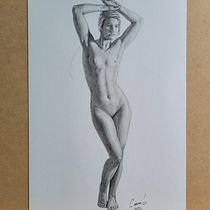 Mi proyecto del curso: Dibujo realista de la figura humana Ein Projekt aus dem Bereich Traditionelle Illustration, Bildende Künste, Skizzenentwurf, Bleistiftzeichnung, Zeichnung, Realistische Zeichnung und Anatomische Zeichnung von Esneider Cardona Montoya - 03.12.2022