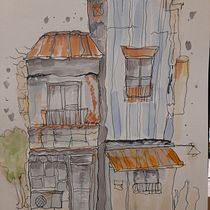 My project for course: Expressive Architectural Sketching with Colored Markers. Sketching, Drawing, Architectural Illustration, Sketchbook & Ink Illustration project by eng_fatma2002 - 12.04.2022