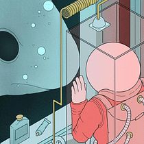 Surrealist Illustration Smoke on the Water. Drawing, Digital Illustration, Narrative, and Editorial Illustration project by CESAR ALONSO PORRAS - 12.05.2022