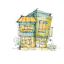 My project for course: Expressive Architectural Sketching with Colored Markers. Sketching, Drawing, Architectural Illustration, and Sketchbook project by Clare Eastgate - 12.01.2022