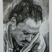 Mi proyecto del curso: Retrato artístico al carboncillo: creando atmósferas. Ilustração tradicional, Artes plásticas, Desenho, Desenho de retrato, Desenho realista, e Desenho artístico projeto de Laura Diehl - 05.12.2022