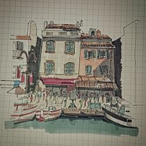 Mon projet : Esquisses d'architecture expressives aux feutres de couleur. Sketching, Drawing, Architectural Illustration, Sketchbook & Ink Illustration project by Alejandro Gómez De La Torre - 12.06.2022