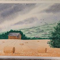 Mon projet du cours : Paysages à l'aquarelle : techniques et outils expérimentaux. Projekt z dziedziny  Sztuki piękne,  Malarstwo i Malowanie akwarelą użytkownika Annie Lando - 06.12.2022