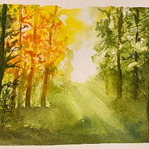 My project for course: Dreamy Watercolor Landscapes: Paint with Light. Un projet de Peinture , et Aquarelle de Sarojini Datta - 05.12.2022