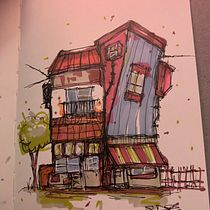 My project for course: Expressive Architectural Sketching with Colored Markers. Sketching, Drawing, Architectural Illustration, Sketchbook & Ink Illustration project by Simon Dawson - 12.06.2022