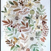 Mein Abschlussprojekt für den Kurs: Blumenkompositionen mit Aquarell: Verbinde dich mit der Natur. Ilustração tradicional, Pintura, Pintura em aquarela e Ilustração botânica projeto de ydrinka - 06.12.2022