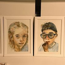 Mon projet du cours : Portrait artistique à l’aquarelle. Fine Arts, Painting, Watercolor Painting, and Portrait Drawing project by marie_lapprend - 12.07.2022
