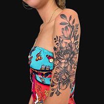 Mi proyecto del curso: Tatuaje botánico con puntillismo. Ilustração tradicional, Desenho de tatuagens e Ilustração botânica projeto de Daniela Labrada del Prado - 04.12.2022