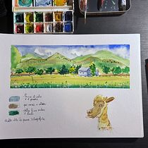 Mi proyecto del curso: Cuaderno de viaje en acuarela. Traditional illustration, Watercolor Painting, Architectural Illustration, and Sketchbook project by Raffaele Pollastro - 07.07.2022