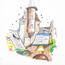 Mon projet du cours : Esquisses d'architecture expressives aux feutres de couleur. Sketching, Drawing, Architectural Illustration, Sketchbook & Ink Illustration project by PHILIPPE BARTHE - 11.06.2022