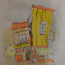 Mi proyecto del curso: Dibujo arquitectónico expresivo con marcadores de colores. Sketching, Drawing, Architectural Illustration, Sketchbook & Ink Illustration project by Pili - 12.07.2022