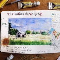Mon projet du cours : Carnet de voyage à l’aquarelle. Traditional illustration, Watercolor Painting, Architectural Illustration, and Sketchbook project by Syboule Waroux-marsollier - 12.04.2022