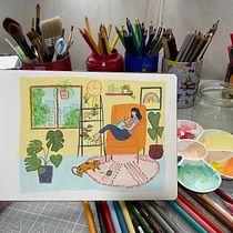 My project for course: Exploratory Sketchbook: Find Your Drawing Style. Traditional illustration, Sketching, Creativit, Drawing, Watercolor Painting, Sketchbook, and Gouache Painting project by yujia - 12.09.2022