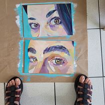 Meu projeto do curso: Pintura de olhos a óleo: a alma do retrato. Painting, and Oil Painting project by Roberta Bridi - 12.01.2022