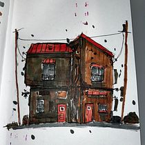 My project for course: Expressive Architectural Sketching with Colored Markers. Sketching, Drawing, Architectural Illustration, Sketchbook & Ink Illustration project by ericpowell127 - 12.10.2022