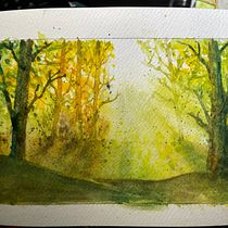 My project for course: Dreamy Watercolor Landscapes: Paint with Light. Pintura, e Pintura em aquarela projeto de ghenne04 - 10.12.2022