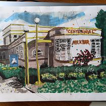 My project for course: Expressive Architectural Sketching with Colored Markers. Sketching, Drawing, Architectural Illustration, Sketchbook & Ink Illustration project by Sylvie Kaos - 01.16.2023