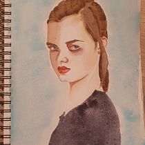 Mon projet du cours : Portrait à l'aquarelle d'après une photo. Traditional illustration, Watercolor Painting, and Portrait Drawing project by Jérémy Balcon - 12.10.2022