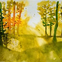 Mi proyecto del curso: Paisajes de ensueño con acuarela: plasma la luz. Pintura, e Pintura em aquarela projeto de Yadira Morán Morales - 11.12.2022
