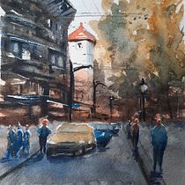 My project for course: Urban Landscapes in Watercolor. Un progetto di Belle arti, Pittura ad acquerello e Illustrazione architettonica di halifax - 10.12.2022