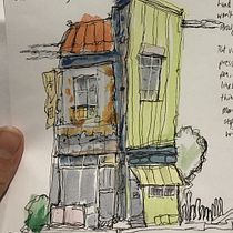 My project for course: Expressive Architectural Sketching with Colored Markers. Sketching, Drawing, Architectural Illustration, Sketchbook & Ink Illustration project by Naomi - 12.12.2022