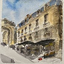Mon projet du cours : Dessin architectural à l’aquarelle et à l’encre. Sketching, Drawing, Watercolor Painting, Architectural Illustration, Sketchbook & Ink Illustration project by Sophie - 12.13.2022