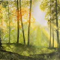 My project for course: Dreamy Watercolor Landscapes: Paint with Light. Pintura, e Pintura em aquarela projeto de Kirti Tannu - 13.12.2022