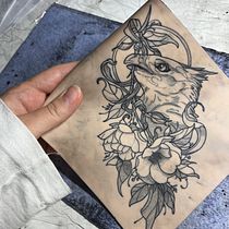 Mi proyecto del curso: Introducción a las técnicas del tatuaje. Ilustração tradicional, Desenho de tatuagens e Ilustração botânica projeto de Naomi Valdés Lysenko - 13.12.2022